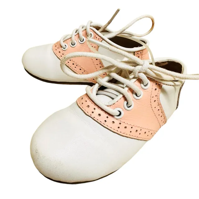 Tiny Toes Nation Girl's Pink Saddle Shoes Size 7